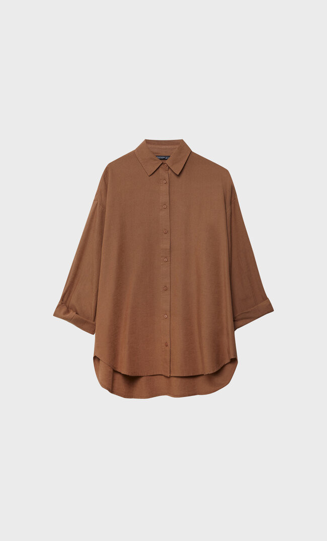 Blouse van linnenmix | Stradivarius (NL)