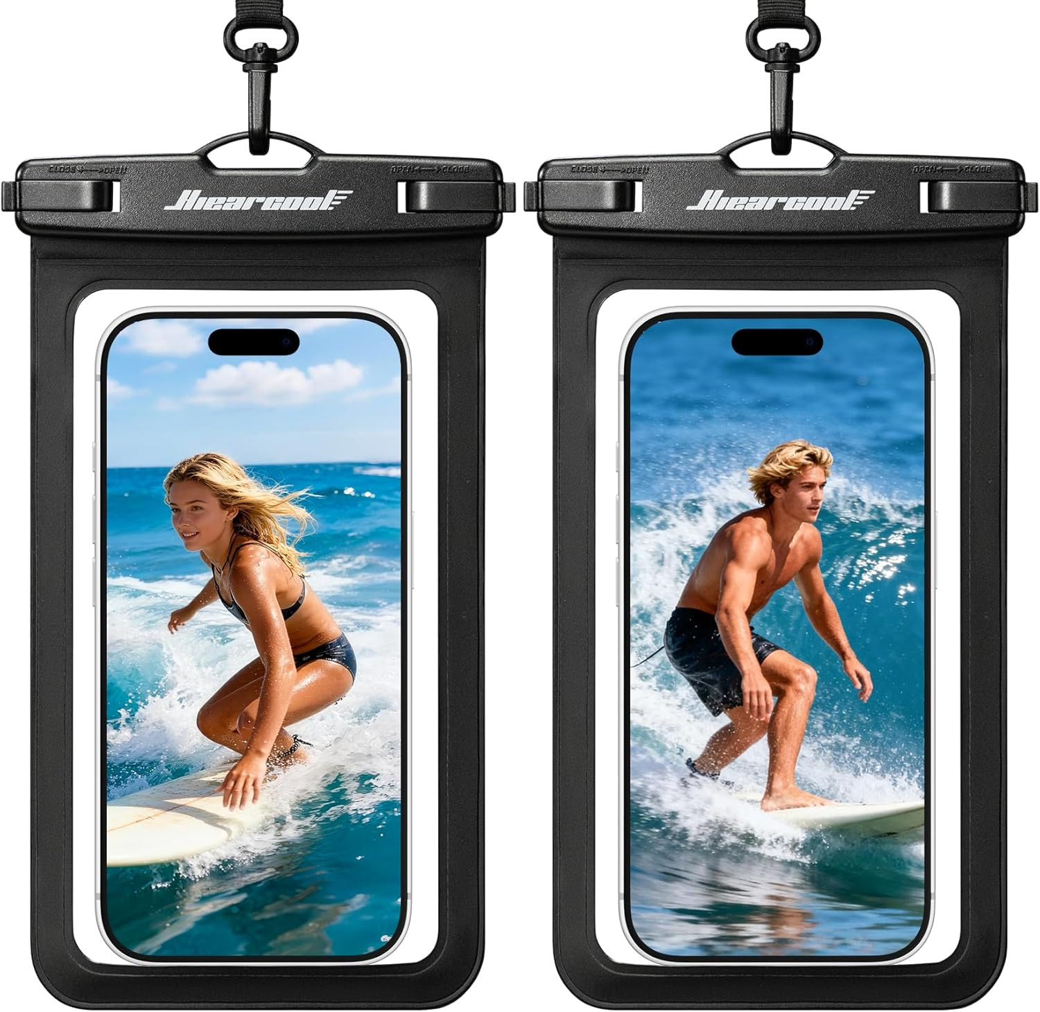 Hiearcool Waterproof Phone Pouch, Universal Case Compatible for iPhone 17 16 15 14 13 Pro Max Plu... | Amazon (US)