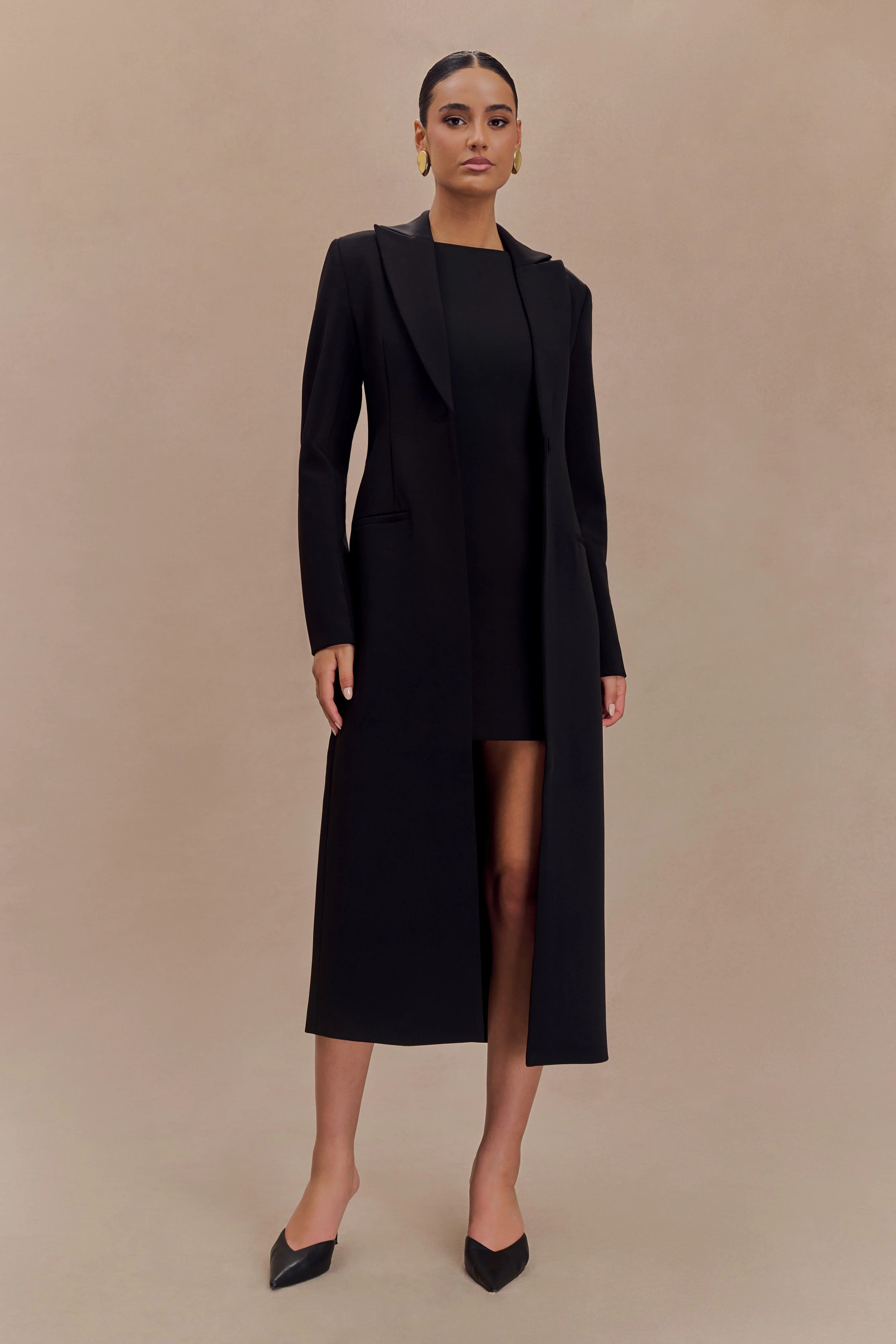 Caviar Suiting Coat - Black | MESHKI US