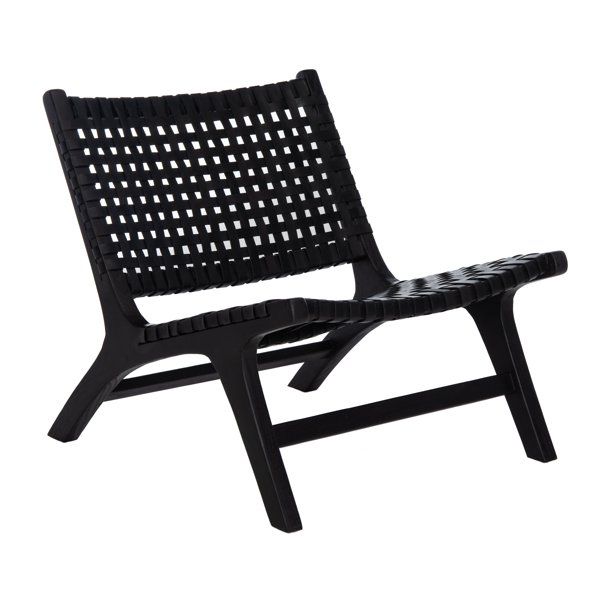 Safavieh Luna Modern Leather Woven Accent Chair - Walmart.com | Walmart (US)