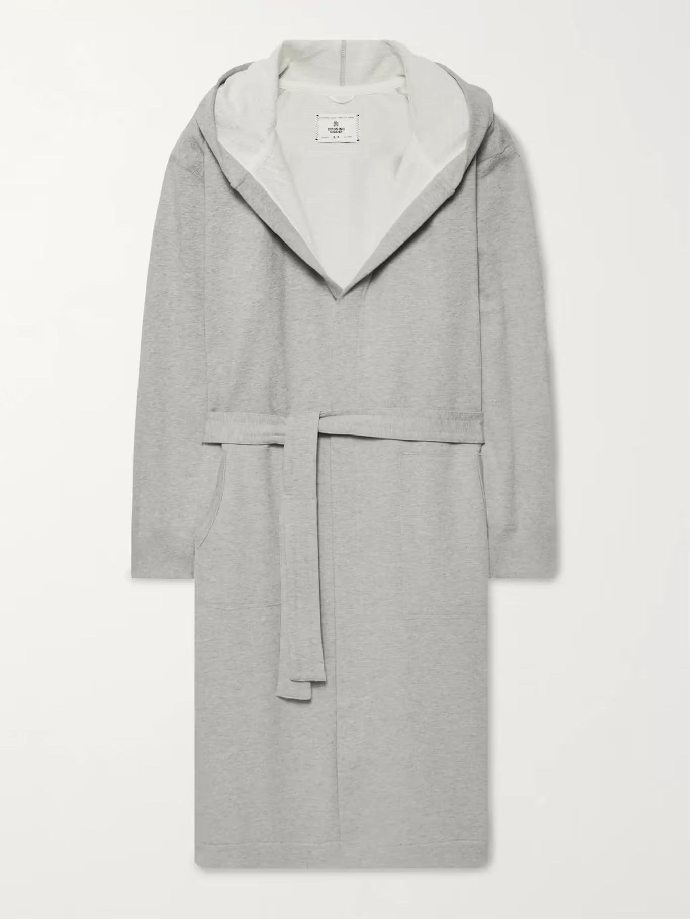 Mélange Loopback Cotton-Jersey Hooded Robe | Mr Porter (UK)