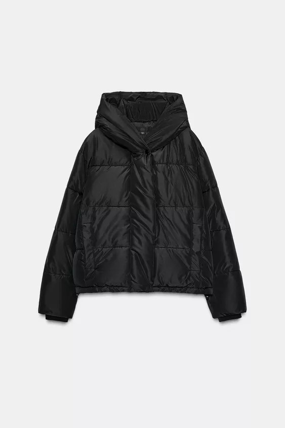 SHORT WATER-REPELLENT WINDPROOF HOODED ANORAK | Zara UK