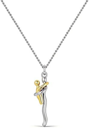 Colar de abraço dourado para mulheres, presentes de Dia dos Namorados, para mãe e filha, colar ... | Amazon (BR)