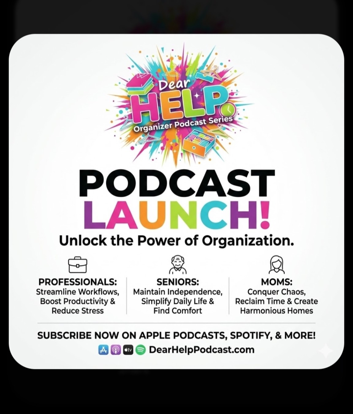 🎙️ Got clutter? I’ve got answers.

If you’re ready for real solutions, real results, and real-time help, this podcast is for YOU. Join me January 10th at 2 PM for a live organizing conversation where your questions don’t get ignored—they get solved.

📸 Struggling with a space in your home?
Send your questions and photos to getorganizedbykey@gmail.com and get expert insight you can actually use. No fluff. Just function.

🎤 Want to be a guest on the show?
Text (972) 808-6481 to inquire and let’s get you on the mic.

Come curious. Leave organized.
Because chaos is optional 😉

#LTKU #LTKActive #LTKHome