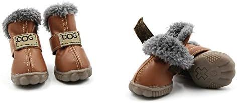 PIHAPPY Beautiful Puppy Shoes Skidproof Soft Snowman Warm Anti-Slip Sole Paw Protectors Little Pe... | Amazon (US)