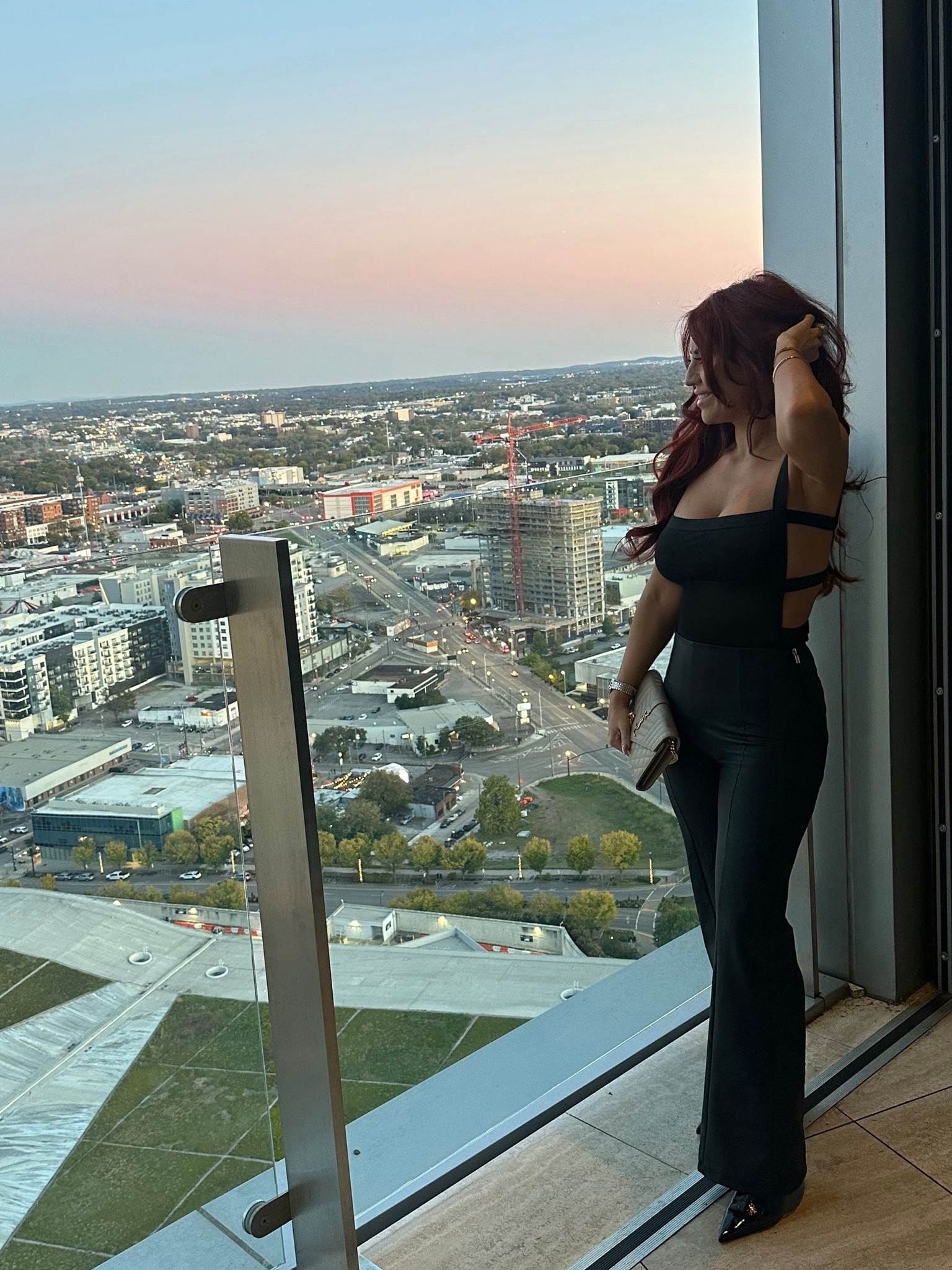 Top and bottom run small so I sized up. Regular I’m Medium bought Large in both. Pants have so compression but yet stretch at same time 
Heels are super comfy. Have black and burgundy 

#LTKStyleTip #LTKParties #LTKU