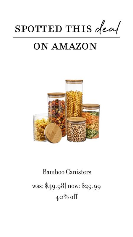 Elevate your pantry with these beautiful bamboo canisters!

#LTKsalealert #LTKSale #LTKhome