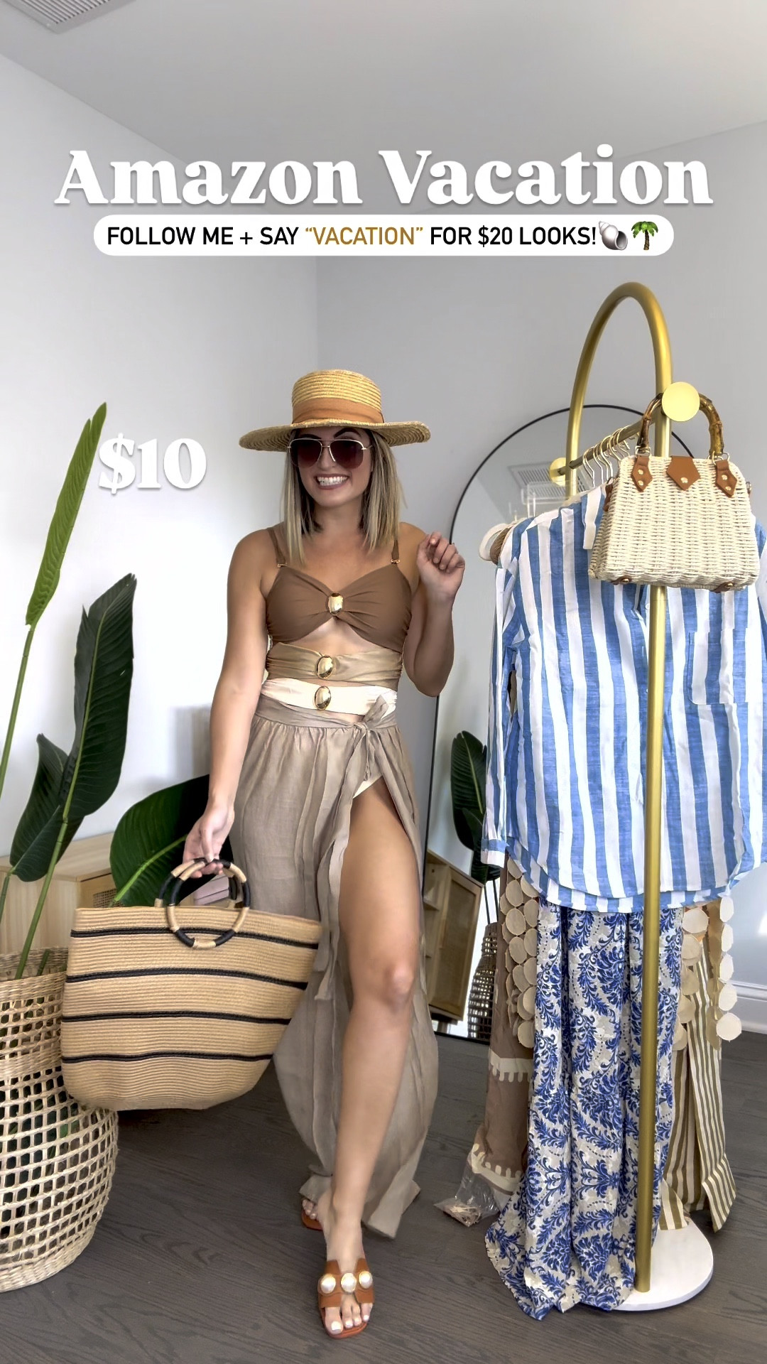 Found the BEST vacation outfits & put them in one easy list for you! These are the best of the best, I cannot believe they’re Amazon👌
🌴$10 Bags, Sunnies & Accesories 
🐚$20 Swim, Comfy Seamless Bras, Travel Set, Shorts tops, My fav bronze & more
🫶$30 Dresses & Skirts you’ll love! 
The seamless bras & Vacay outfits are Perfection! 

✨SIZING✨ I’m 5’2” 125lbs a size small in all bathing suits, dresses, shorts, tops pictured. All run TTS!
.
Swimwear, resortwear, Amazon must have, Amazon deals, Amazon bathing suits, Amazon swimwear, Amazon sarongs, Amazon coverups, beach coverups, sandals, Amazon coverups, Amazon shots, Amazon white shorts, white shores, Amazon striped top, striped blue top, beach bag, beach hat, bronze oil, skincare, beach bag, cross body bag, Amazon dresses, vacation dress, swimsuit, sunglasses, travel outfit, travel set 2 piece set, Amazon two piece set 

#LTKTravel #LTKSaleAlert #LTKOver40