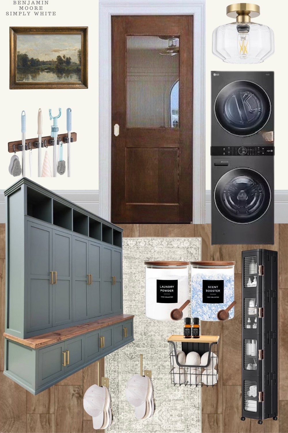 This mudroom + laundry room combo might be one of my favorite layouts I’ve put together — warm wood accents, a stacked washer/dryer to save space, pretty laundry jars, a utility rack that actually looks good on the wall, and a full built-in to keep shoes and coats tucked away.
If you’re dreaming of a space that feels calmer and more put-together without a full remodel, these pieces make such a difference.
Everything is linked below so you can shop the full design and recreate the look in your own home. 

#LTKHome