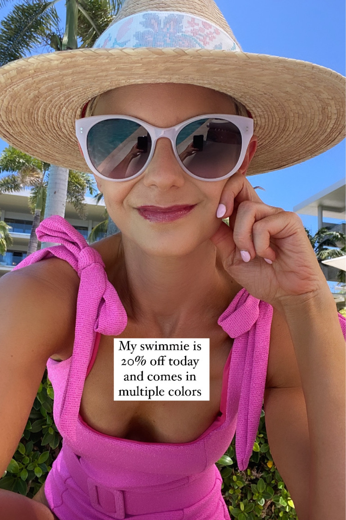 My swimsuit is 20% off today and comes in multiple colors. The belt is removable and the straps can be tied to your preference. The scrunch fabric makes it ultra flattering to any body type too! 

#LTKTravel #LTKSwim #LTKSaleAlert