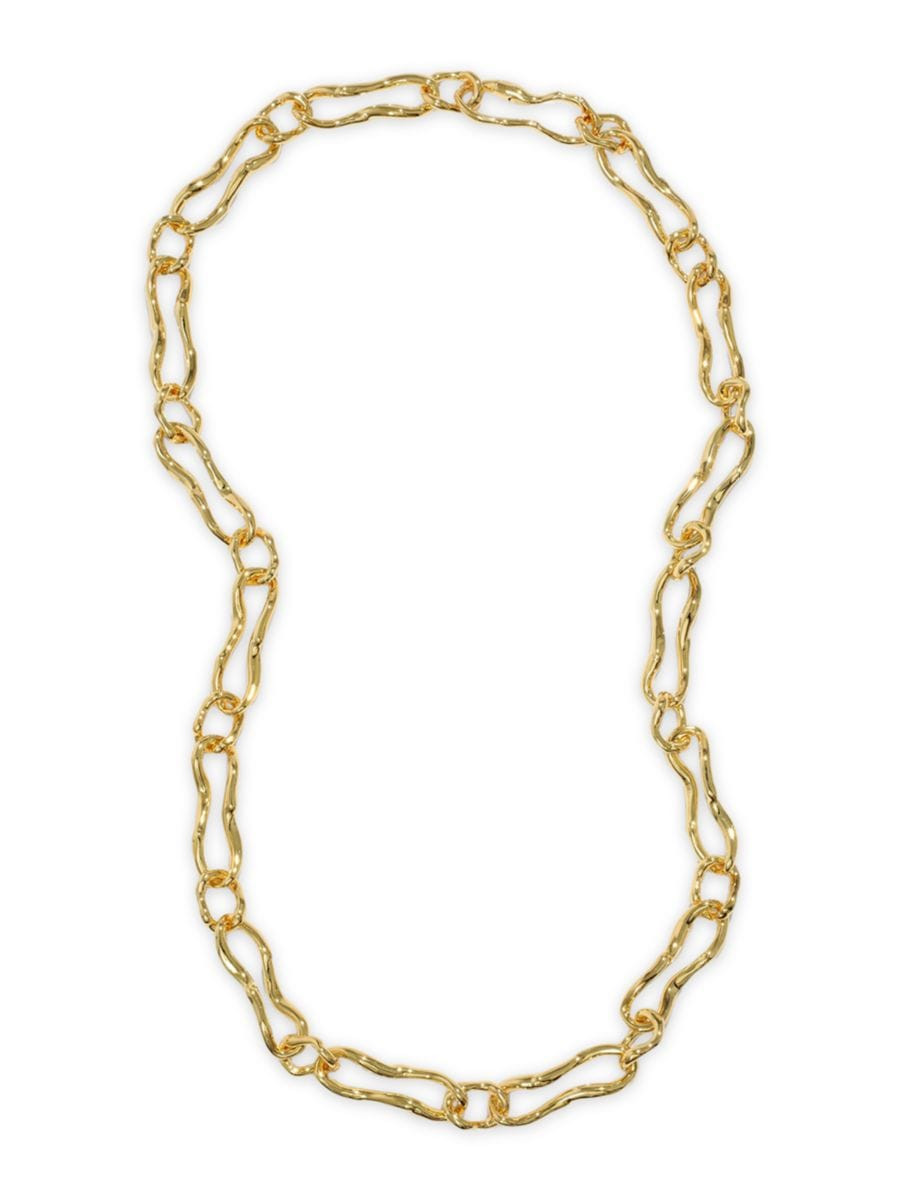 Brut Long Curved Link 14K-Gold-Plated Necklace | Saks Fifth Avenue