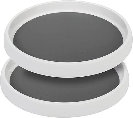 Rarapop 2 Pack Non Skid Lazy Susan Turntable Display Stand, 10-Inch Rotating Spice Rack Spinning ... | Amazon (US)