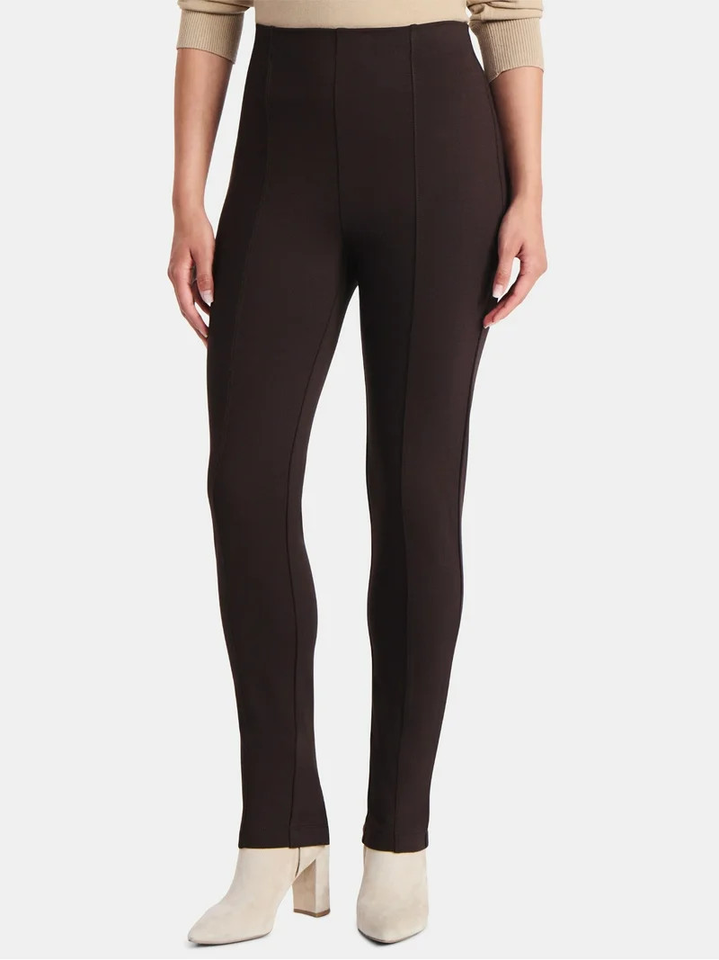 Time and Tru Women's Ponte Knit Skinny Pants, 29" Inseam, Sizes XS-XXL | Walmart (US)