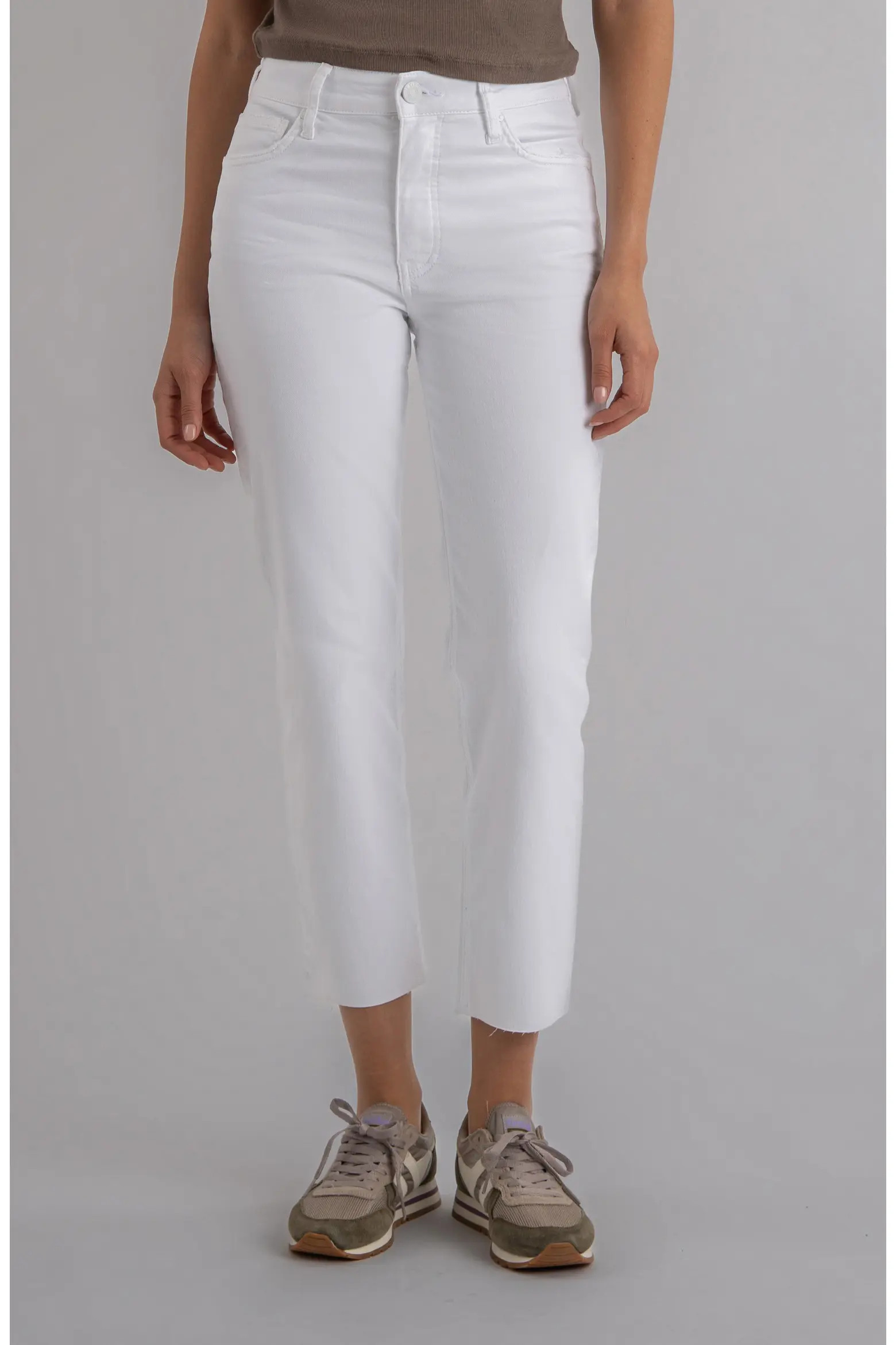 Rachael Fab Ab High Waist Raw Hem Crop Mom Jeans (Women) | Nordstrom | Nordstrom