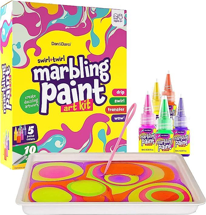 Marbling Paint Art Kit for Kids - Arts and Crafts for Girls & Boys Ages 6-12 - Craft Kits Art Set... | Amazon (US)