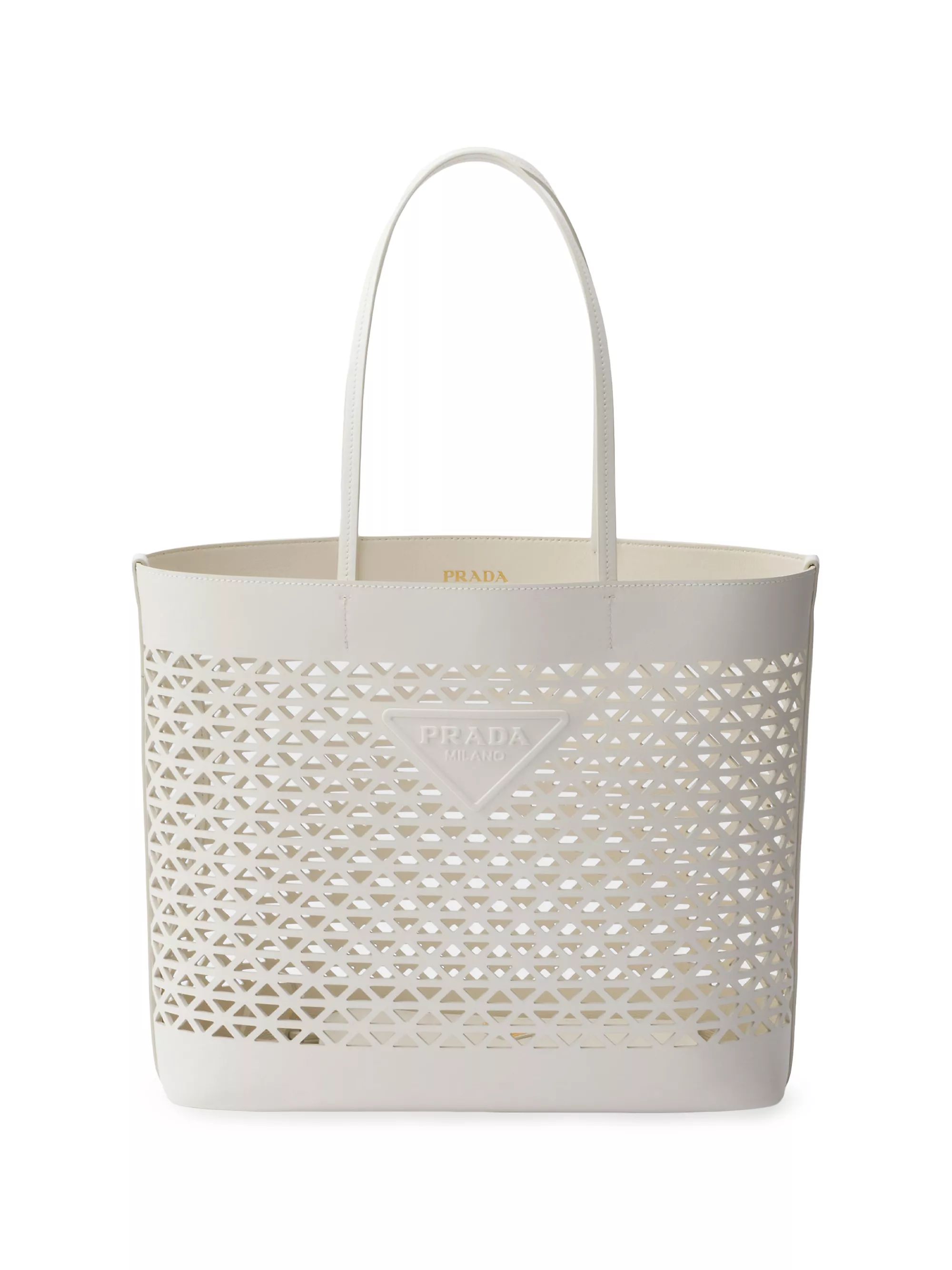 Large Perforated Leather Tote Bag | Saks Fifth Avenue