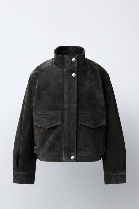 100% LEATHER JACKET WITH POCKETS | Zara US