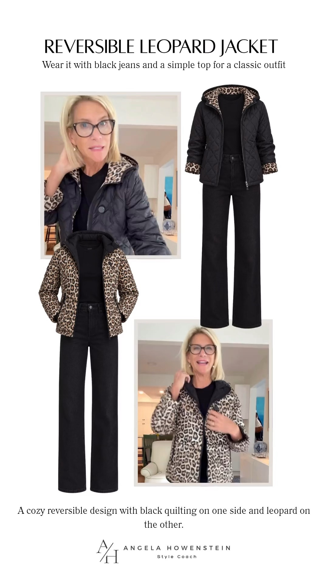 This reversible jacket is such a fun fall find! Wear it as a classic black quilted jacket or flip it to the leopard side for a little more personality, two looks in one.

👩‍💻 LTK PRO TIPS
❤️ Heart = Support my posts ;-)
🔖 Save = Get sale & restock alerts for the things you love!
📋 Lists = Keep favorites organized (List ideas: Christmas, Birthdays, and Vacations!)
📲 Share = Send lists and products to a friend (or your daughters like me).
💬 Comment = Ask me anything, and I’ll answer. ;-)

#LTKootd #LTKSeasonal #LTKOver40