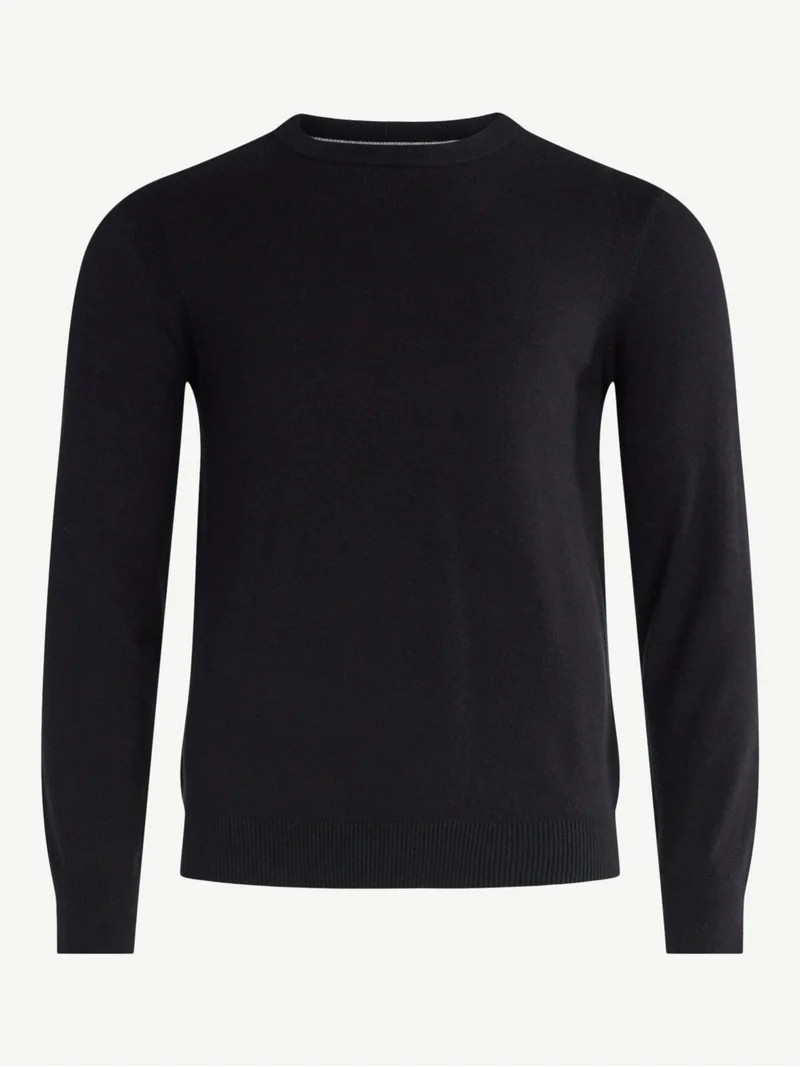 Free Assembly Men's Cozy Yarn Everyday Crewneck Sweater with Long Sleeves, Size XS-3XL | Walmart (US)