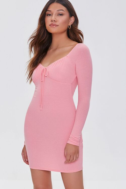 Shirred Long Sleeve Mini Dress | Forever 21 (US)