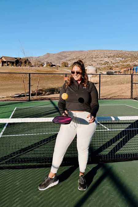 pickleball, anyone?! Who else plays?! I learned last year and I play any time I’m with my family but really want to start playing in LA! It’s such a fun sport!

Wearing some of my fav pieces from @underarmour while I play! Love these joggers so much because they are lightweight, have a draw string so they don’t fall down, and have pockets! This half zip is also so comfy and they have some of my favorite supportive sports bras too!

Follow my shop @fittybritttty on the @shop.LTK app to shop this post and get my exclusive app-only content! Today is the last day to shop the Cyber sale — they extended it! Take 30% off sitewide plus and extra 10% off with code: EXTRA10 at checkout! 

#LTKcurves #LTKfit #LTKsalealert
