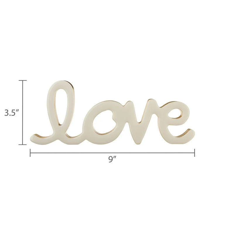 Love Tabletop Decoration, Cream, 4" x 9", Valentine's Day by Way To Celebrate | Walmart (US)