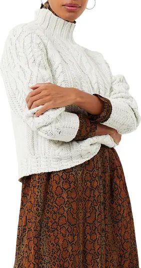 French Connection Mock Neck Cable Knit Sweater | Nordstrom | Nordstrom