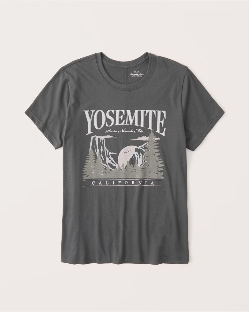 Women's Relaxed Yosemite Park Graphic Tee | Women's Tops | Abercrombie.com | Abercrombie & Fitch (US)