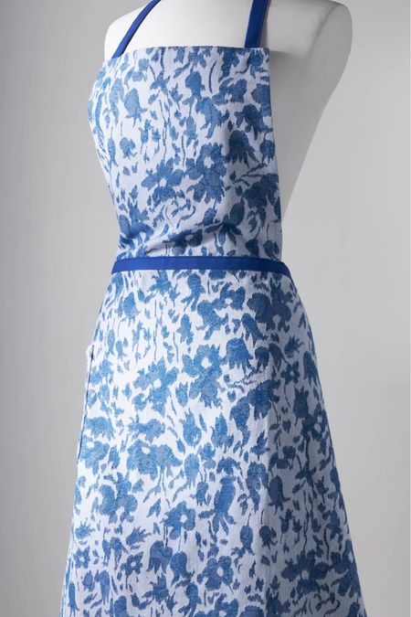 Blue floral apron on sale at Anthropologie for $19.95! 

#LTKhome #LTKsalealert #LTKunder50