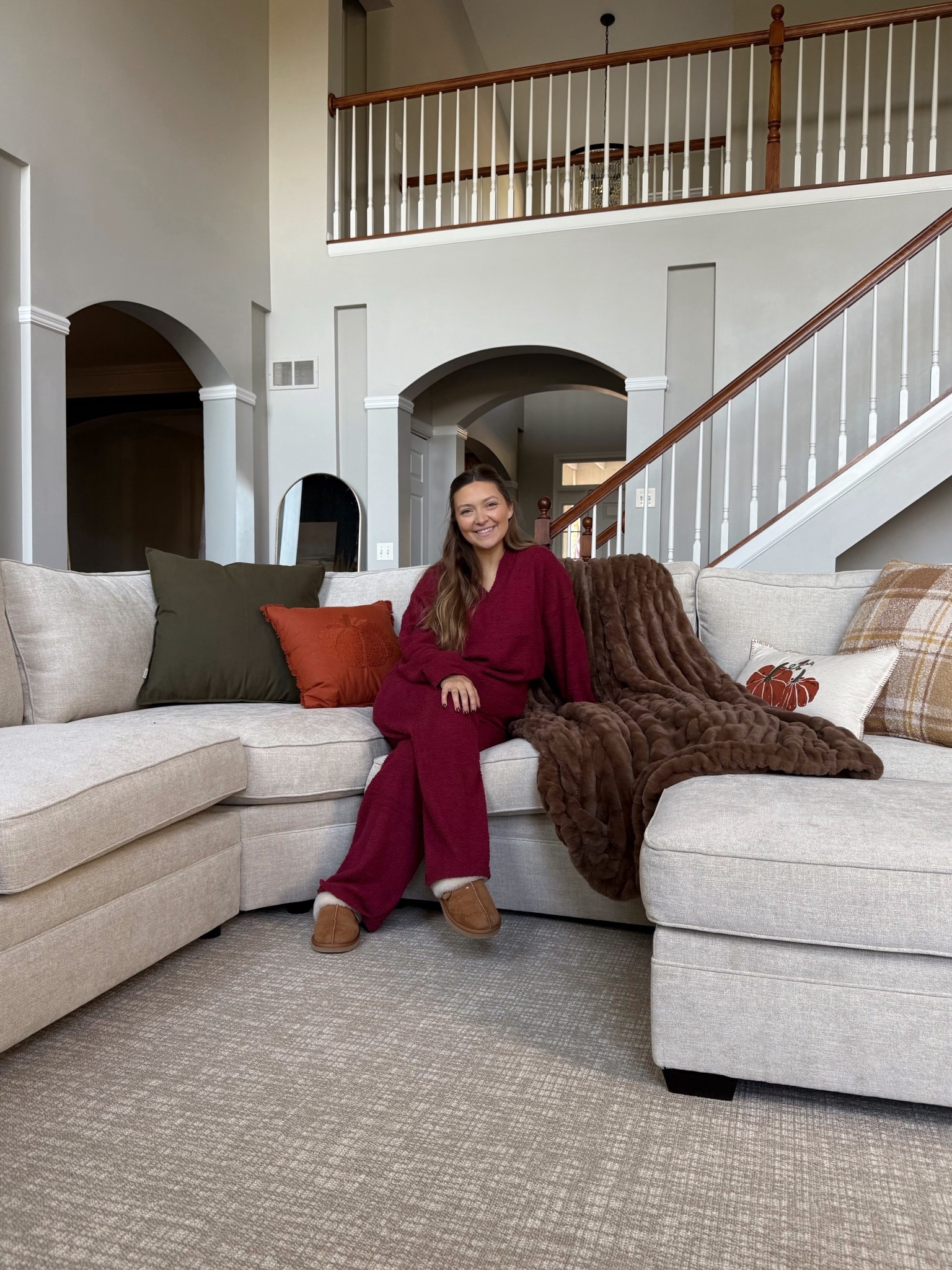 Our dream living room is finally coming together!

Our gorgeous wool rug is from Home Carpet One, dm me any questions on it! Fully customizable! 

Couch is pebble heather tweed



#LTKHome #LTKFamily #LTKSeasonal