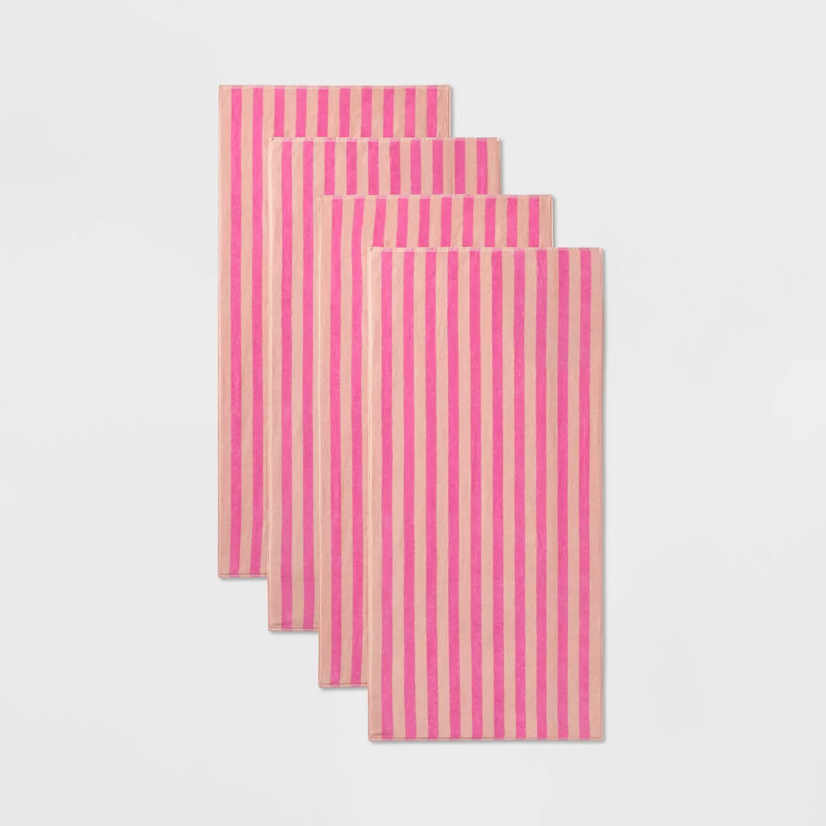 4pk Striped Beach Towels - Sun Squad™ | Target