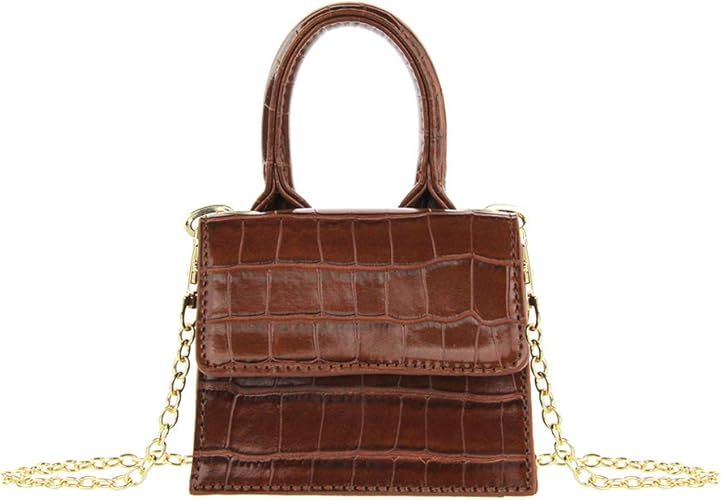 Olivia Miller Women's Faux Crocodile Leather Mini Shoulder Bag Crossbody Purse Handbag | Amazon (US)