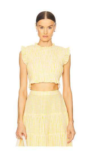 Sundress Malone Top in Yellow. - size M/L | Revolve Clothing (Global)