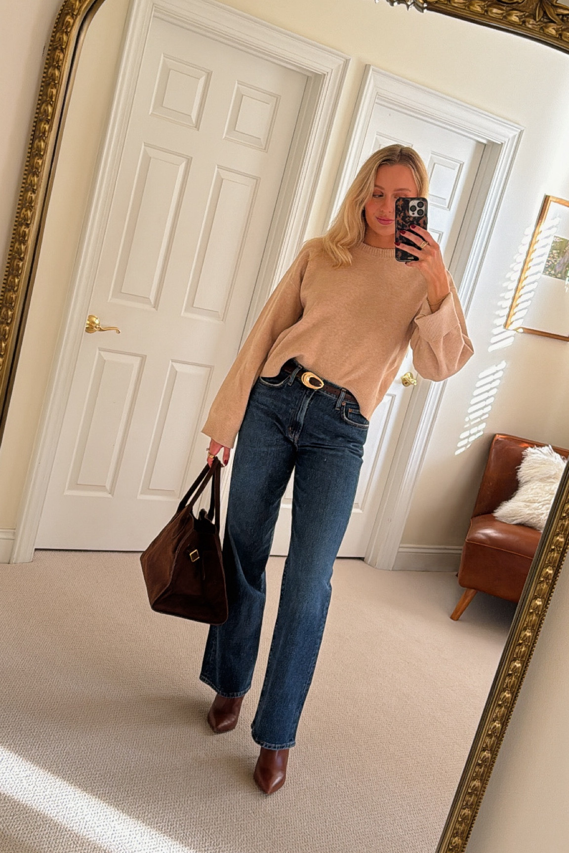 OOTD 🤎 these jeans are my new favorite. 

#LTKWorkwear #LTKSeasonal #LTKFindsUnder100