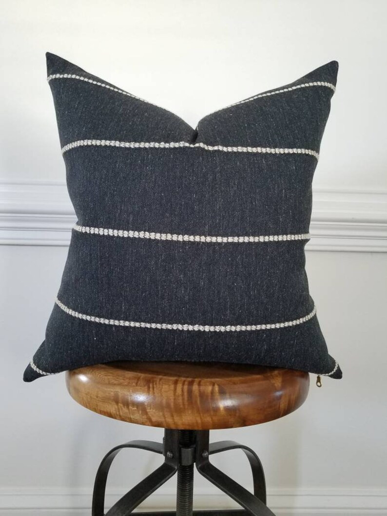 The Ebony Stripe Pillow Cover: | Etsy | Etsy (US)