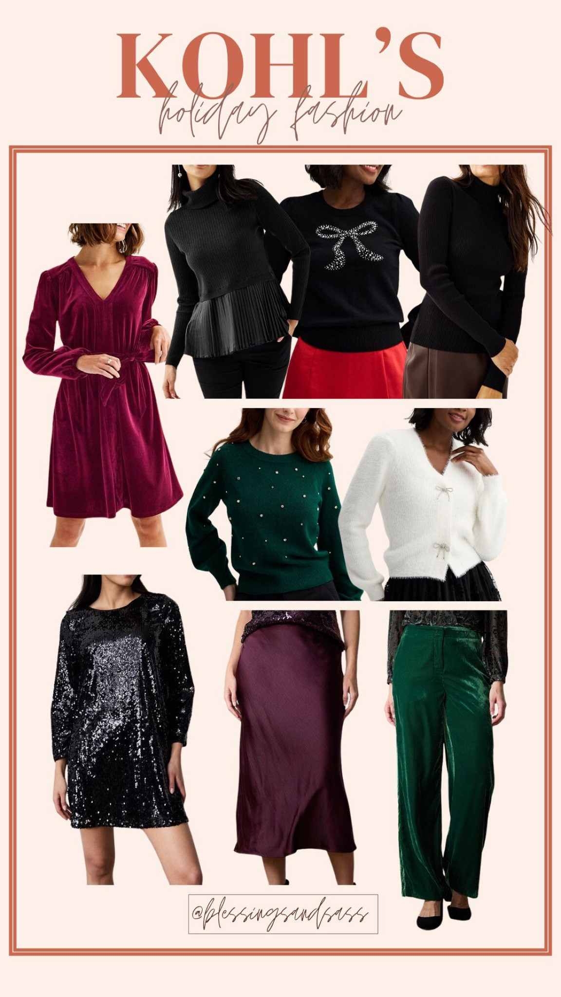 Kohl’s Holiday Fashion!! 

holiday wear, holiday party outfit, women’s fashion, holiday fashion, velvet, bows, sweater, sequin dress, chic style 

#LTKStyleTip #LTKHoliday #LTKOver40