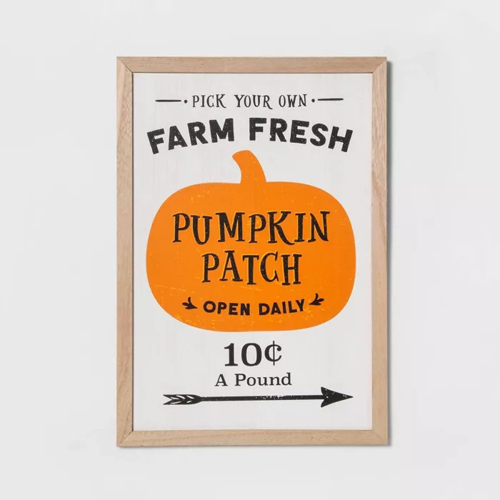 Wooden Pumpkin Patch Halloween Sign - Hyde & EEK! Boutique™ | Target