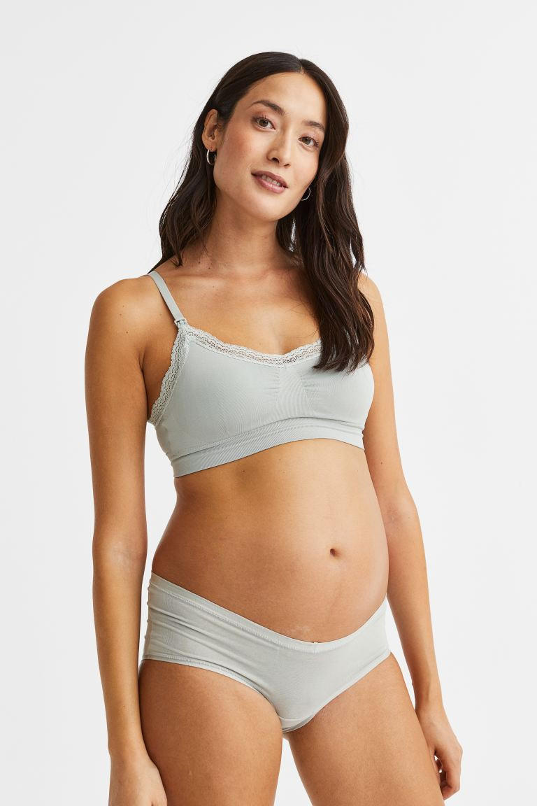 MAMA 2-pack Padded Nursing Bras - Light blue/pink - Ladies | H&M US | H&M (US + CA)