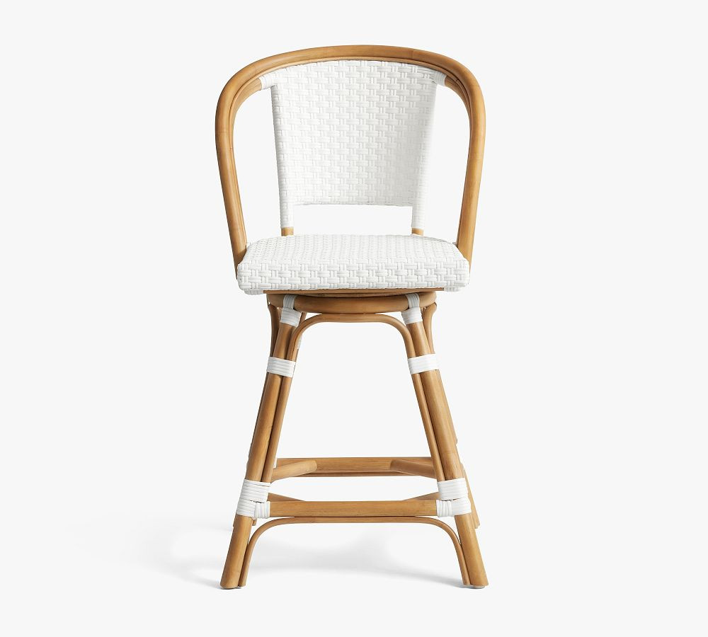 Cafe Bistro Rattan Swivel Counter Stool | Pottery Barn (US)