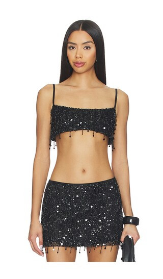 Yasmin Bralette Top in Black | Revolve Clothing (Global)