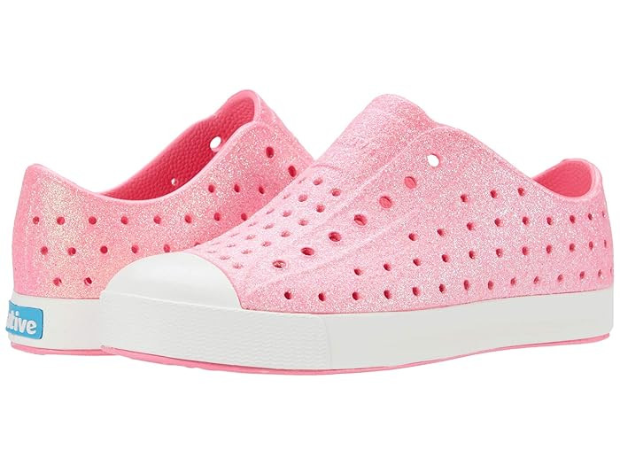 Native Kids Shoes Jefferson Bling Glitter (Little Kid) (Floyd Pink Bling Glitter/Shell White) Girls  | Zappos