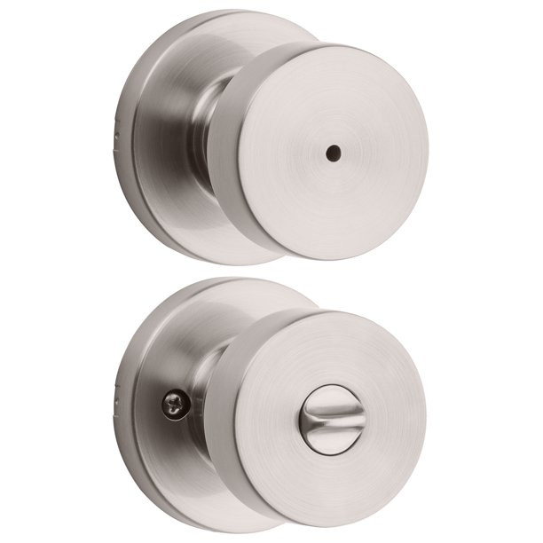 Kwikset Pismo Round Bed/Bath Knob in Satin Nickel | Walmart (US)