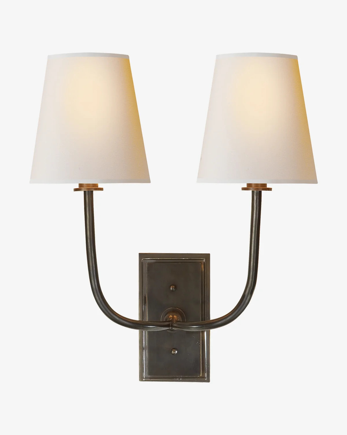 Hulton Double Sconce Hand-Rubbed Antique Brass | McGee & Co. (US)