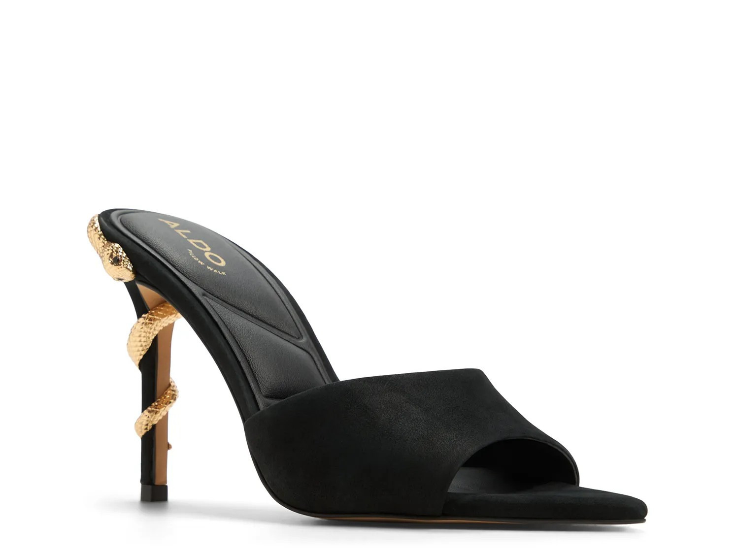 Aldo Seashella Sandal | Women's | Black Suede | Size 8.5 | Sandals | DSW