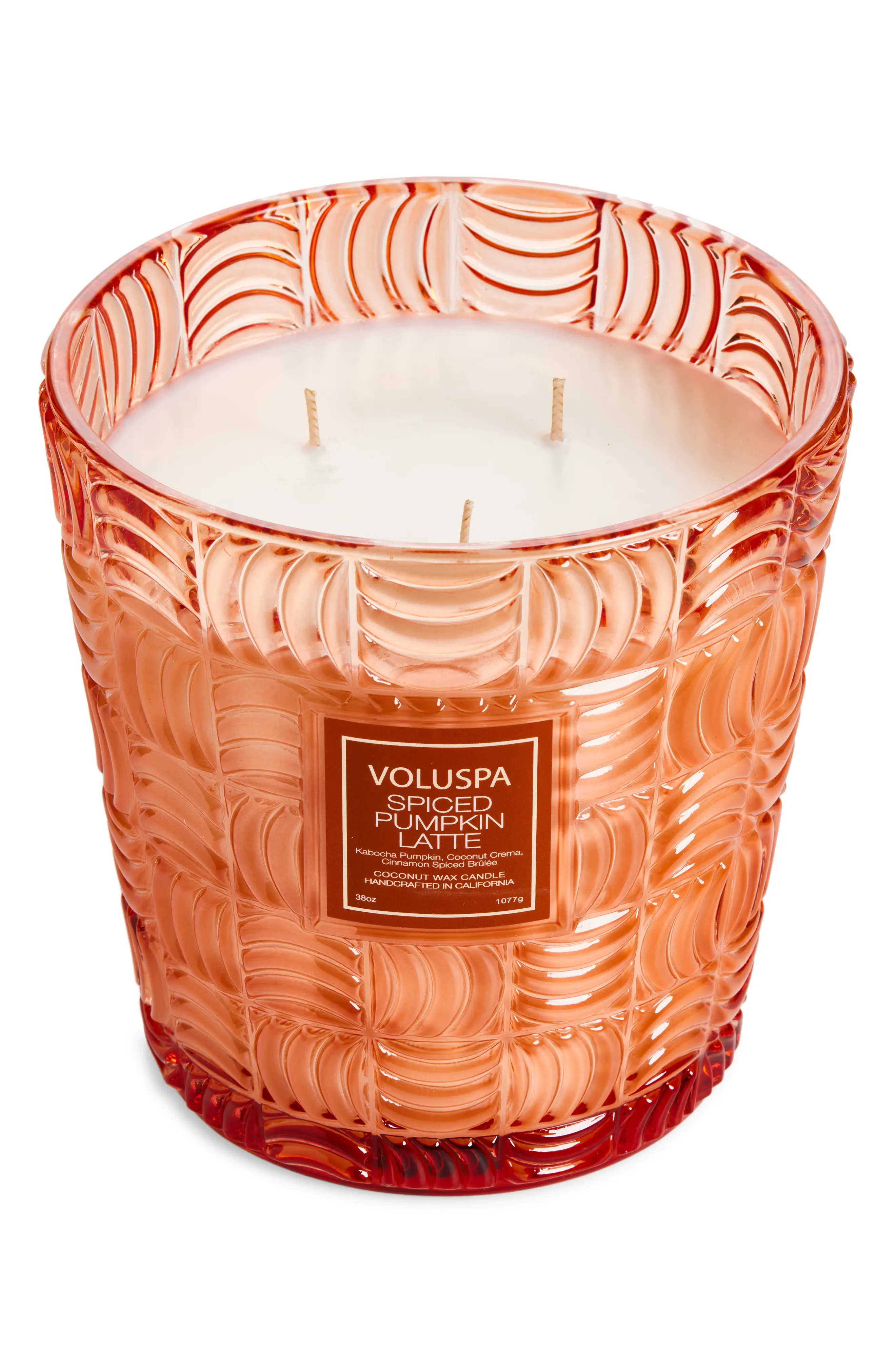 Voluspa Spiced Pumpkin Latte 3-Wick Hearth Candle | Nordstrom | Nordstrom