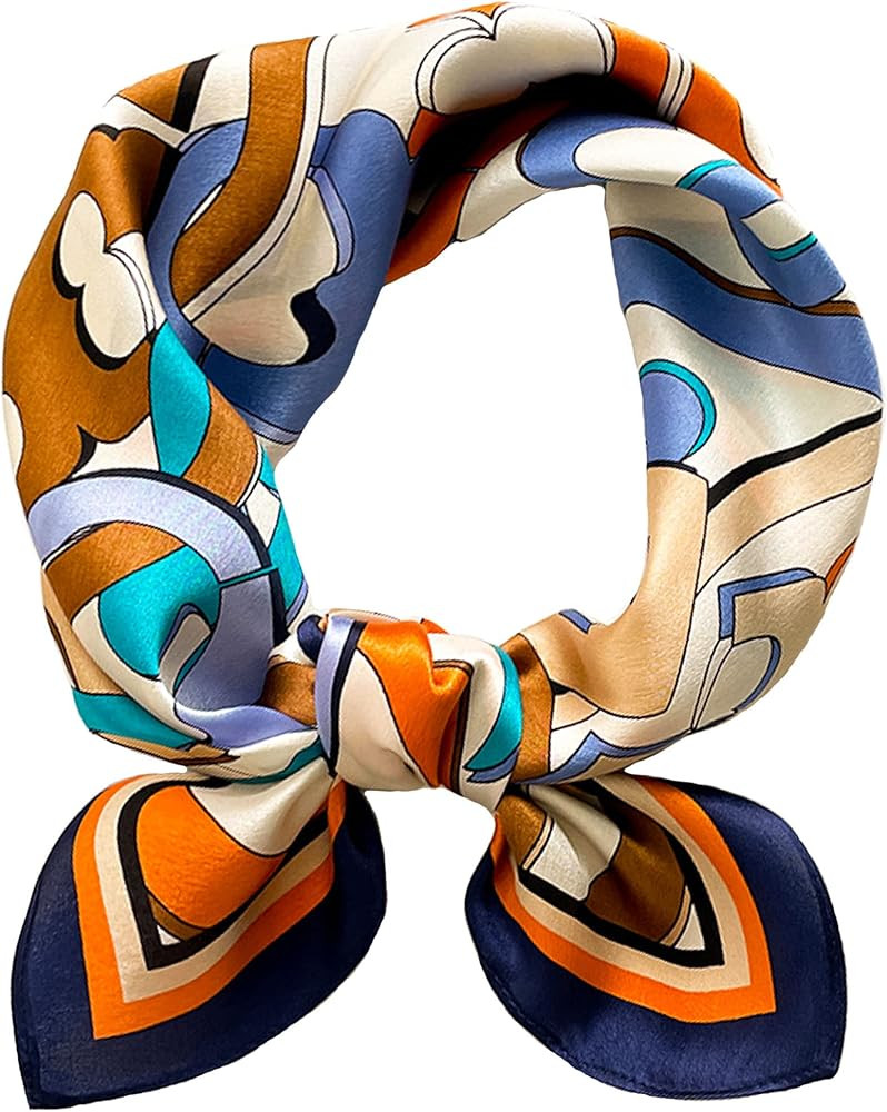 Roizsx Fashion Hair Scarf for Women Lightweight Silk Feeling Head Scarves Square Bandanas 27.5× ... | Amazon (US)