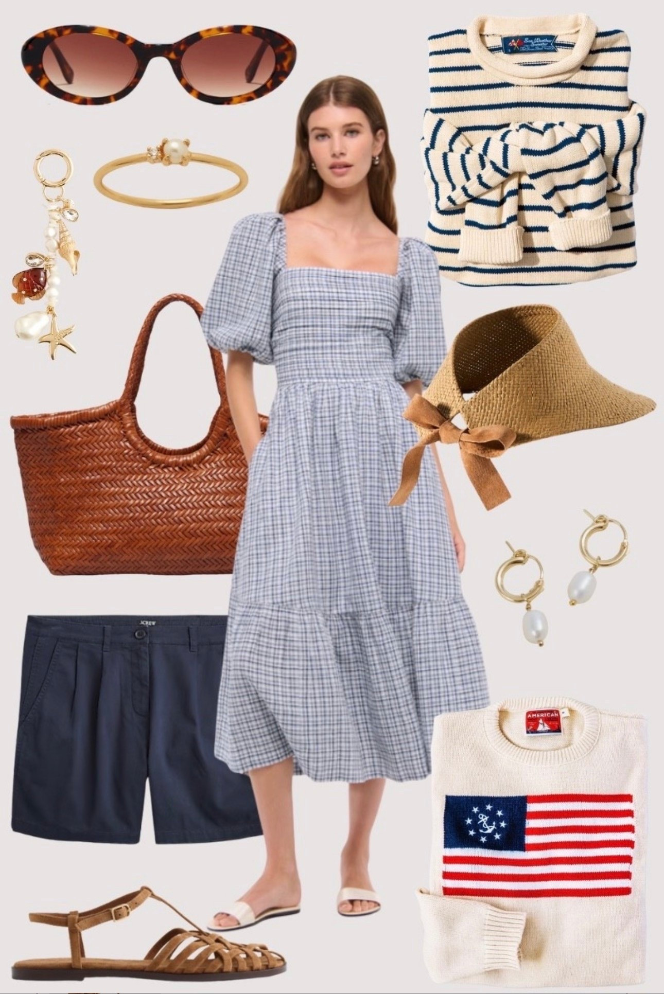 New England Summer Staples  
Perfect for a Cape Cod Summer, Nantucket, or Boothbay Harbor. Dresses for brunch and lobster rolls and sweaters for strolls at night.