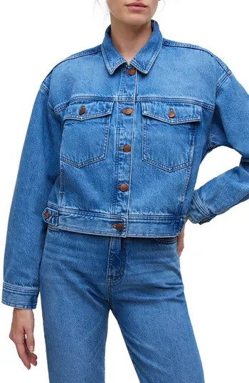 Madewell Crop Denim Jacket in Grenhart Wash at Nordstrom Rack, Size Medium | Nordstrom Rack