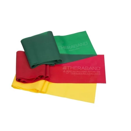 Thera-Band Professional Latex Resistance Bands YELLOW-RED-GREEN- 5 Foot Set | Walmart (US)