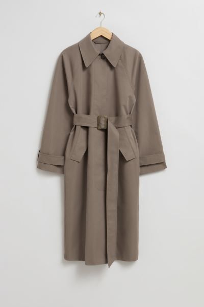 Relaxed Trench Coat - Mole - Ladies | H&M GB | H&M (UK, MY, IN, SG, PH, TW, HK)